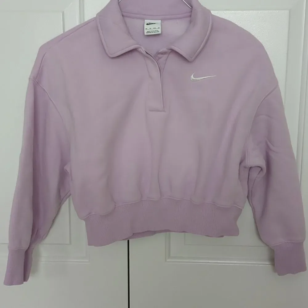 Nike Women's Phoenix Fleece Crop Polo Sweatshirt